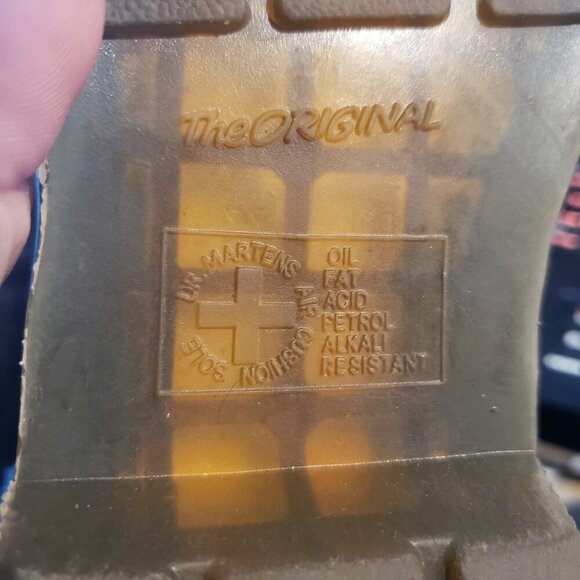 Dr Doc Martens 11821 Lace Up Combat Boots Womens US Size 5 Black Leather - Picture 7 of 8